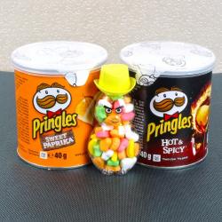 Pringles Chips and Colorful Candies