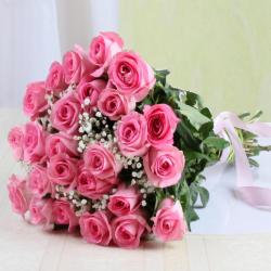 Baby Shower Gifts for Sister - Bouquet of Twenty Five Pink Roses