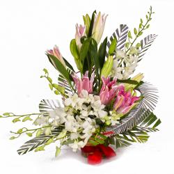 Send Artistic Creativity Floral Basket To Gandhidham