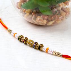 Stone Rakhis - Diamond and Beads Rakhi