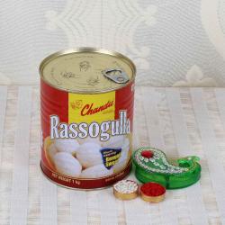 Send Bhai Dooj Gift Rasgulla Sweets with Bhai Dooj Tikka To Bagalkot