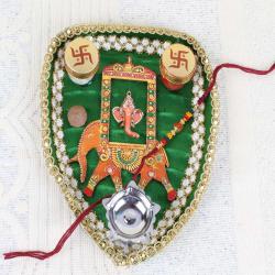 Handpicked Rakhi Gifts - Rakhisutra Gaj Ganesha Puja Thali