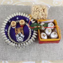 Rakhi With Sweets - Exclusive Thali Combo Online