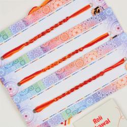 Rakhi to UAE - Set of 3 Rakhis Thread -For UAE