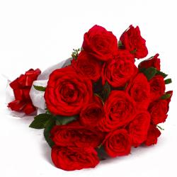 I Love You Flowers - Eighteen Red Roses Paper Wrapping Bouquet