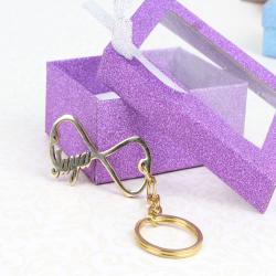 Send Personalized Gift Personal Cursive Infinity Keychain To Faridabad