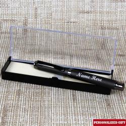 Personalized Desk Accessories - Dark Grey Personalized Matte Finish Pen