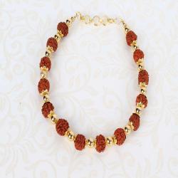 Single Rakhis - Rudraksha Bracelet Rakhi