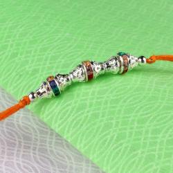 Designer Rakhis - Multi Stone Diamond Rings Rakhi