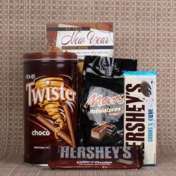 Send New Year Gift New Year Chocolate Gift Combo To Gurgaon