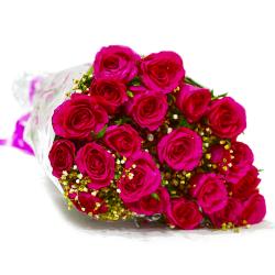 Romantic Flowers - Bouquet of Twenty Pink Roses