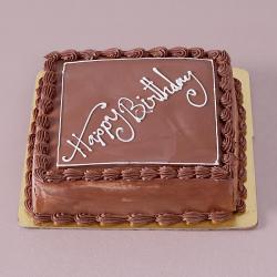 Birthday Gifts for New Born - Square Shape Butter Cream Chocolate Happy Birthday Cake
