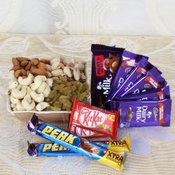Send Sweets Gift Chocolate and Dry Fruit Treat To Kupwara