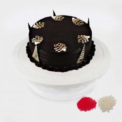 Bhai Dooj Express Gifts Delivery - 1/2 Kg Round Chocolate Cake For Bhaidooj