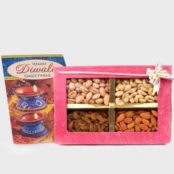 Assorted Dryfruits with Diwali Greeting Card