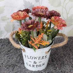 Bhai Dooj Return Gifts for Sister - Attractive Gerberas Artificially Bonsai