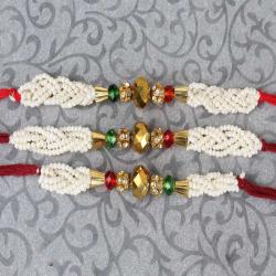 Rakhi Sets - Set of 3 Moti Rakhi