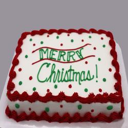Christmas Cakes - Merry Christmas Vanilla Cream cake