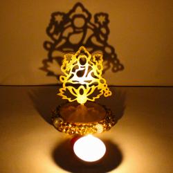 Diwali Candles - Exclusive Shadow Diya Tealight Candle Holder of Removable Goddess Lakshmi