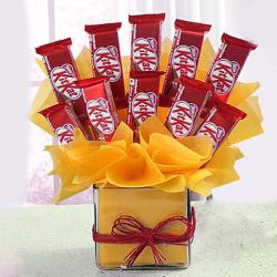 Indian Chocolates - Kit Kat Chocolate Vase
