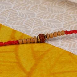 Mauli Rakhis - Rudraksha with Wooden Beads Rakhi