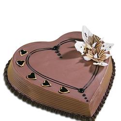 Gifts for Girlfriend - Chocolate Heart Shape Cake