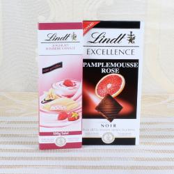 Branded Chocolates - Lindt Excellence Pamplemousse with Lindt Himbeer Vanille