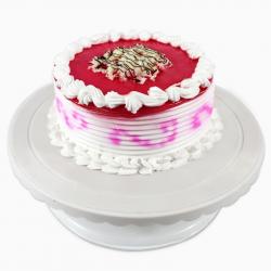 Send Half Kg Round Strawberry Cake To Bhiwani