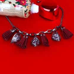 Jewellery for Her - Love Gift of Leather Tassel Necklace