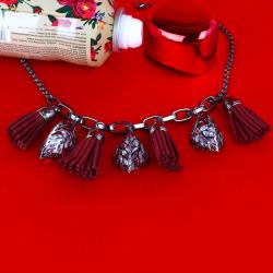 Valentines Fashion Jewellery Gifts - Love Gift of Leather Tassel Necklace