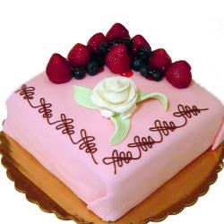 Designer Cakes - Square Strawberry Cake