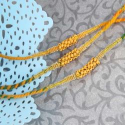 Set Of 3 Rakhis - Special Tiny Bead Rakhis Combo