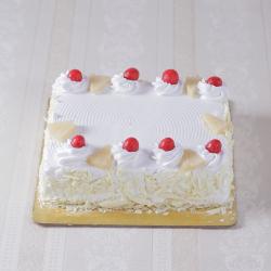 Eggless Cakes - Eggless Square Shape Pineapple Cake