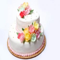 Send 2 Tier Vanilla Cake To Kaithal