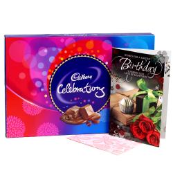 Indian Chocolates - Birthday Card With Cadbury Celebration Box