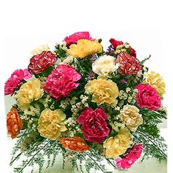 Send Multi color carnations Bouquet To Kolkata