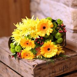 Retirement Gifts for Father - Sunshine Gerberas Bouquet