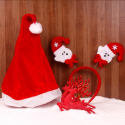 Send Christmas Gift Christmas Accessories in Red To Alappuzha