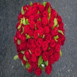 Anniversary Gifts for Him - Hundred Red Roses Bunch