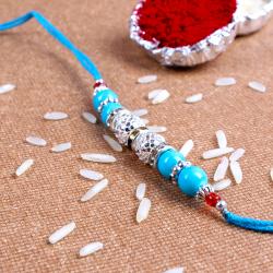 Silver Rakhis - Silver shiny Balls Rakhi