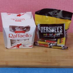 Send Chocolates Gift Raffaello Chocolate and Hershey's Miniature To Jind