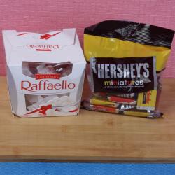 Send Chocolates Gift Raffaello Chocolate and Hershey's Miniature To Chandigarh