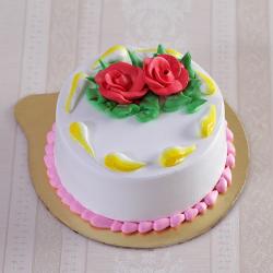 Send Cakes Gift Vanilla Rose Petal Cake To Hyderabad