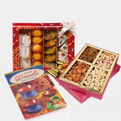 Send Diwali Gift Assorted Sweet and Assorted Dryfruits and Diwali Card To Blimora