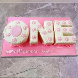 1st Birthday Cakes - One Letter Cake