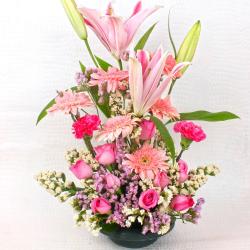 Anniversary Flower Combos - Splash of Happiness with Exotic Arrangement