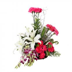 Valentine Exotic Flower Arrangements - Mix Flowers Arrangement for Love
