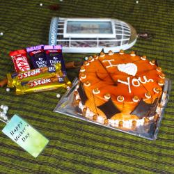 Mothers Day Gifts to Ludhiana - Mothers day Treat of Butterscotch Cake and Chocolates