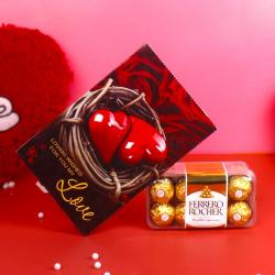 Valentine Greeting Cards - Greeting Card with Ferrero Rocher Pack