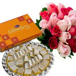 Flowers with Sweets - Complete Gift Hamper